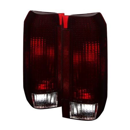 Xtune Ford Bronco F150 F250 F350 F450 92-96 OE Style Tail Lights Red Smoked ALT-JH-FB92-OE-RSM