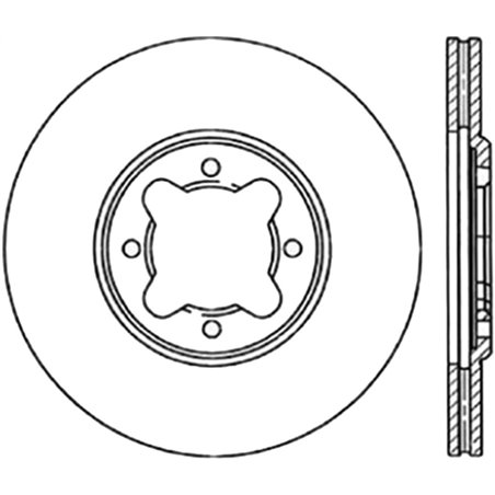 StopTech 82-85 Toyota Celica Supra Drilled Front Right Rotor