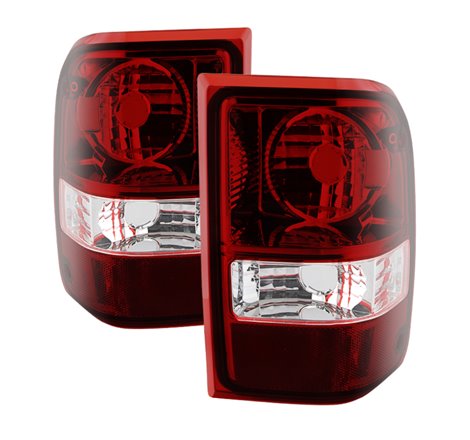 Xtune Ford Ranger 01-11 OEM Style Tail Lights -Dark Red ALT-JH-FR06-OE-RSM