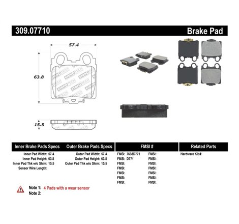 StopTech Performance 98-05 Lexus GS 300/350/400/430/450H / 00-05 IS250/300/350 Rear Brake Pads