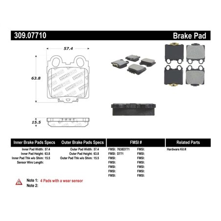 StopTech Performance 98-05 Lexus GS 300/350/400/430/450H / 00-05 IS250/300/350 Rear Brake Pads