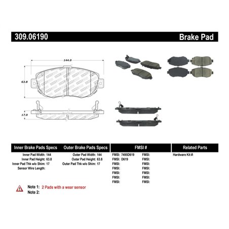 StopTech Performance 00-05 Lexus IS 250/300/350 / 02-09 SC 300/400/430 Front Brake Pads