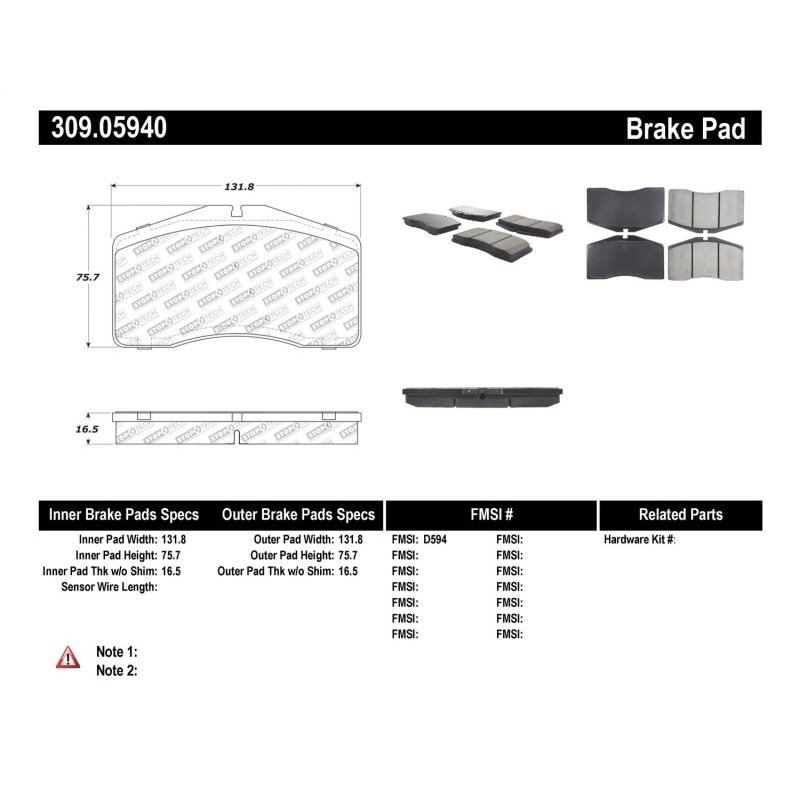 StopTech Performance 92-98 Porsche 911 Front Brake Pads