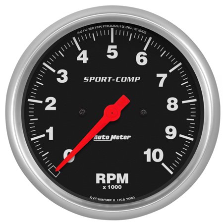 Autometer Sport-Comp 5in 10000 RPM Electronic In Dash Tachometer