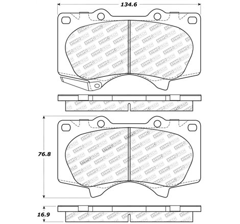 StopTech Performance 03-09 Lexus GX 470 Front Brake Pads