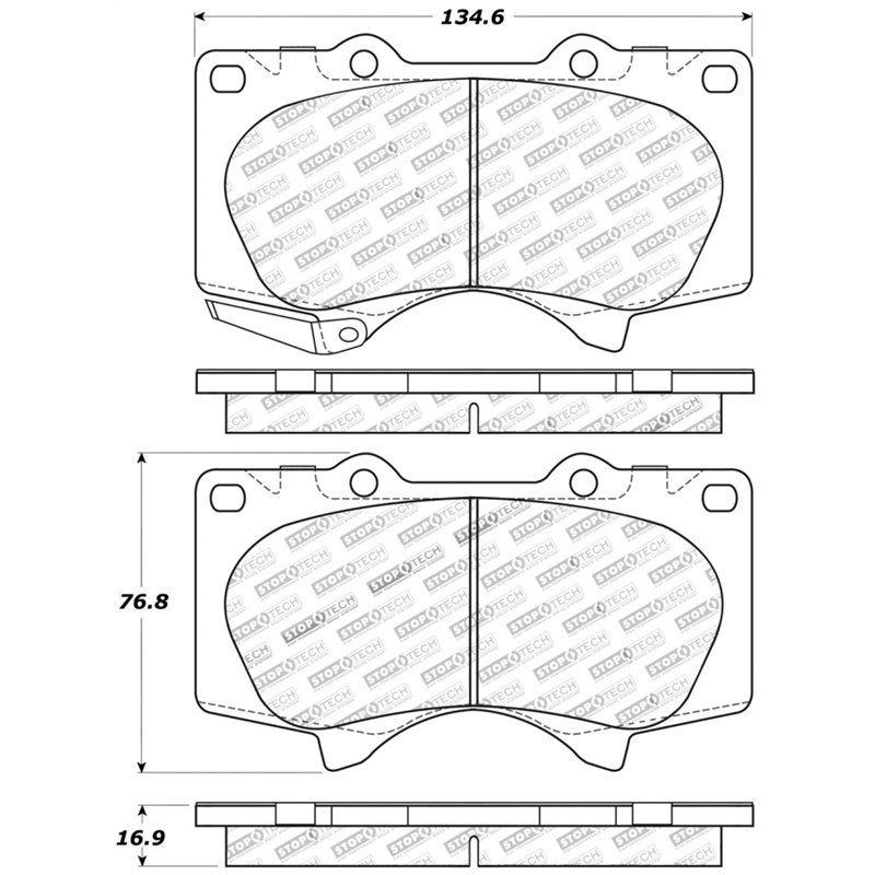 StopTech Performance 03-09 Lexus GX 470 Front Brake Pads