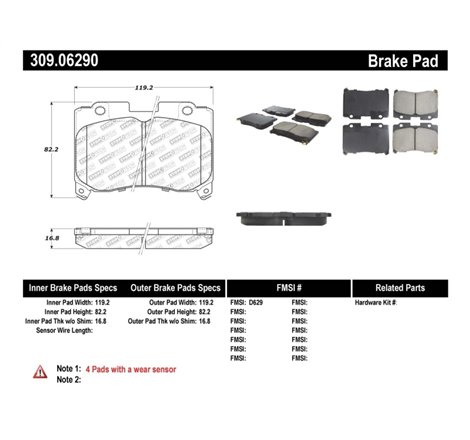 StopTech Performance 5/93-98 Toyota Supra Turbo Front Brake Pads