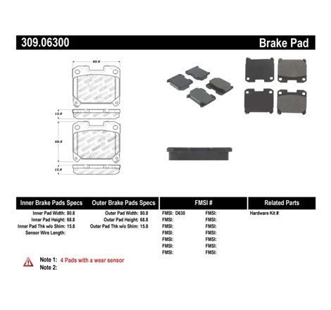 StopTech Performance 5/93-98 Toyota Supra Turbo Rear Brake Pads