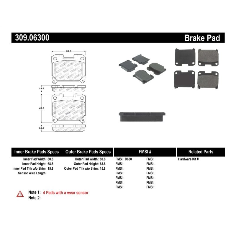 StopTech Performance 5/93-98 Toyota Supra Turbo Rear Brake Pads