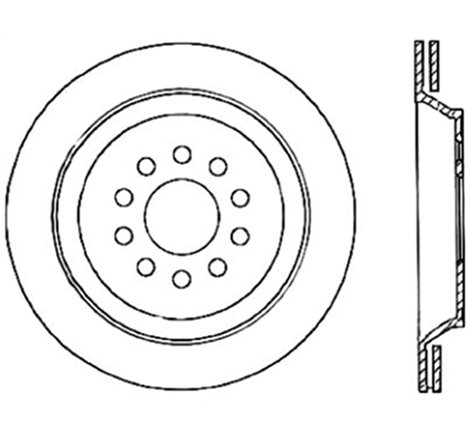 StopTech 04-09 Audi S4 Rear Right Drilled Rotor