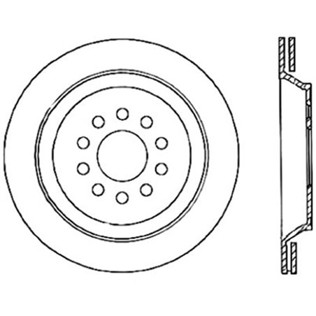 StopTech 04-09 Audi S4 Rear Right Drilled Rotor