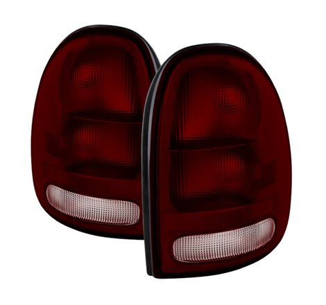 Xtune Plymouth Grand Voyager 96-00 OEM Style Tail Lights Dark Red ALT-JH-DCA96-OE-RSM