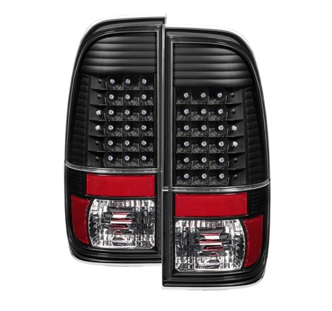 Xtune Ford F150 Styleside 97-03 / F250/350/450/550 99-07 LED Tail Lights Black ALT-JH-FF15097-LED-BK