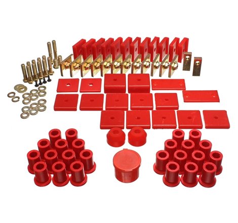 Energy Suspension 64-78 Toyota FJ40 Land Cruiser Red Hyper-Flex Master Bushing Set