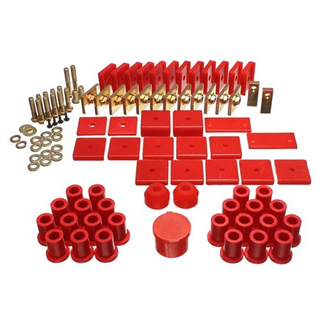 Energy Suspension 64-78 Toyota FJ40 Land Cruiser Red Hyper-Flex Master Bushing Set