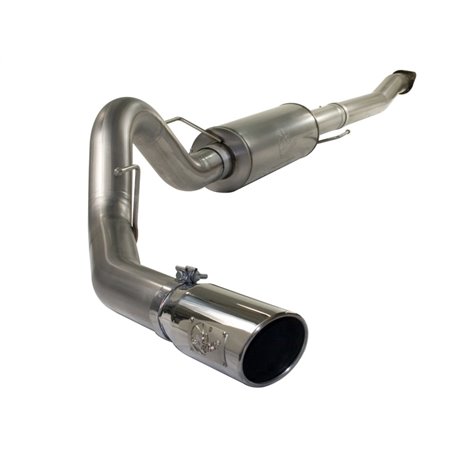 aFe MACHForce XP Exhaust Cat-Back SS-409 4in Polished Tip 11-12 Ford F-150 EcoBoost V6-3.5L (tt)