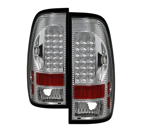 Xtune Ford F150 Styleside 97-03 / F250/350/450/550 99-07 LED Tail Lights Chrome ALT-ON-FF15097-LED-C