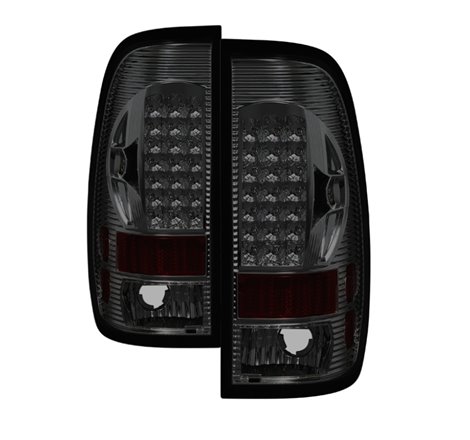 Xtune Ford F150 Styleside 97-03 / F250/350/450/550 99-07 LED Tail Lights Smoke ALT-ON-FF15097-LED-SM