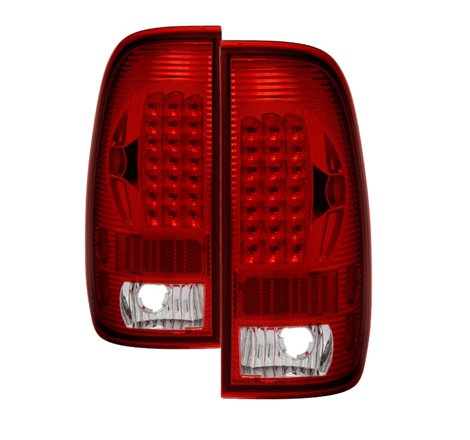 Xtune Ford F150 Styleside 97-03 Super Duty 99-07 LED Tail Lights Red Smoke ALT-ON-FF15097-LED-RC