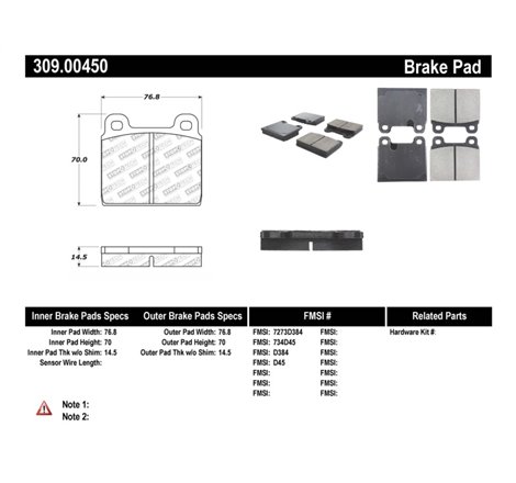 StopTech Performance 75-95 Alfa Romeo 2000 Spider/Graduate/Veloce Front Brake Pads