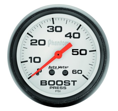 Autometer Phantom 52mm 0-60 PSI Mechanical Boost Gauge