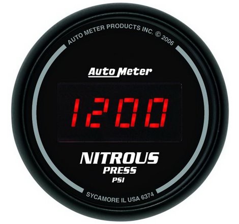 Autometer Z Series 52mm Digital 0-1600 PSI Nitrous Pressure Gauge