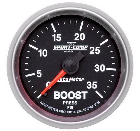 Autometer Sport-Comp II Mechanical 52mm 0-35 PSI Boost Gauge