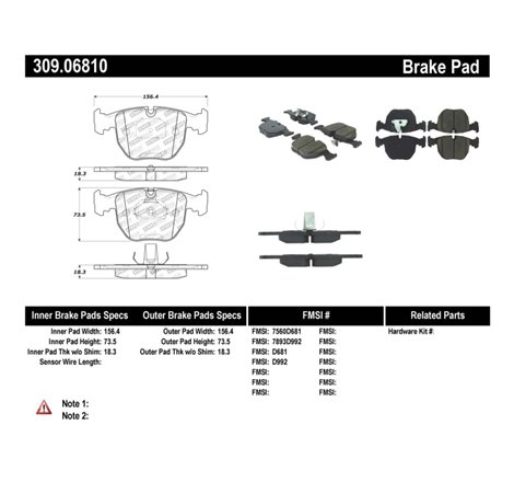 StopTech Performance 00-04 BMW M5 E39 / 00-06 X5 / 03-05 Range Rover HSE Front Brake Pads