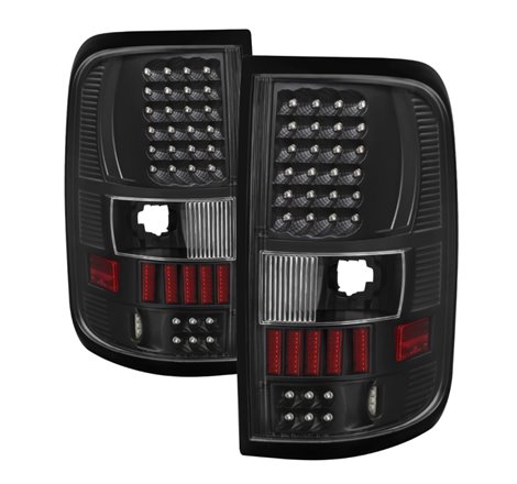 Xtune Ford F150 Styleside 04-08 (Not Fit Heritage & SVT) LED Tail Lights Black ALT-ON-FF15004-LED-BK