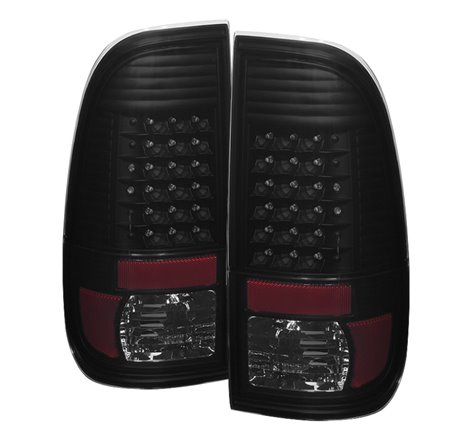 Xtune Ford Super Duty 08-15 LED Tail Lights Black Smoke ALT-JH-FS08-LED-BKSM