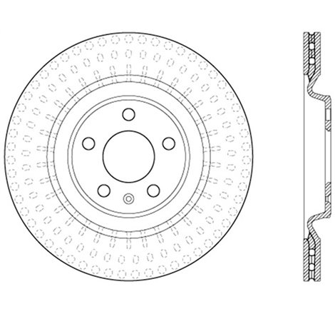 StopTech 12 Audi S4 Rear Left Drilled Rotor