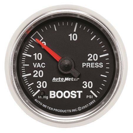 Autometer GS 52mm 30 In Hg.-Vac/30 PSI Mechanical Vacuum/Boost Gauge