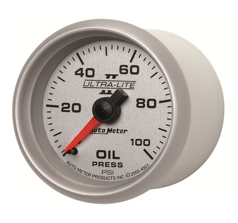 Autometer Ultra-Lite II 52mm 0-100 PSI Mechanical Oil Pressure Gauge