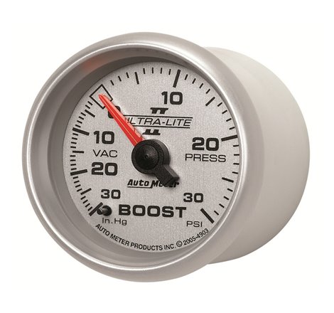 Autometer Ultra-Lite II 52mm 30 PSI Mechanical Boost Gauge