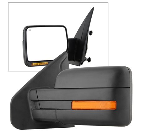 Xtune Ford F150 07-14 Power Heated Amber LED Signal OE Mirror Left MIR-03349EH-P-L