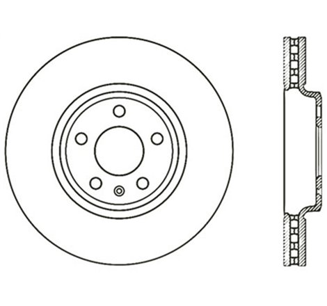 StopTech Power Slot 09-10 Audi A4/A4 Quattro / 08-10 A5 / 10 S4 Front Left Drilled Rotor