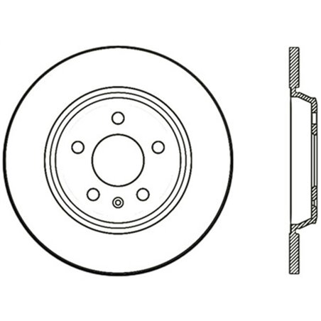 StopTech Power Slot 09-10 Audi A4/A4 Quattro / 08-10 A5 / 10 S4 Rear Right Drilled Rotor