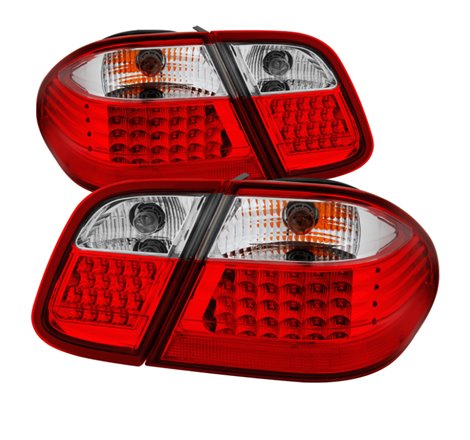 Xtune Mercdes Benz W208 Clk 98-02 LED Tail Lights Red Clear ALT-JH-MBW20898-LED-RC