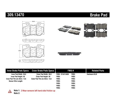 StopTech Performance 08-09 Infiniti FX50/G37 Rear Brake Pads