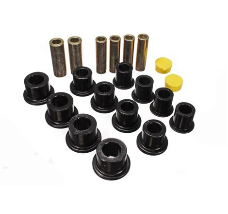 Energy Suspension 00-04 Ford Excursion 4WD / 99-04 F250/F350 4WD Black Front Leaf Spring Bushing Set