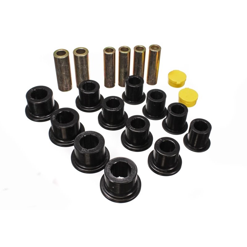 Energy Suspension 00-04 Ford Excursion 4WD / 99-04 F250/F350 4WD Black Front Leaf Spring Bushing Set