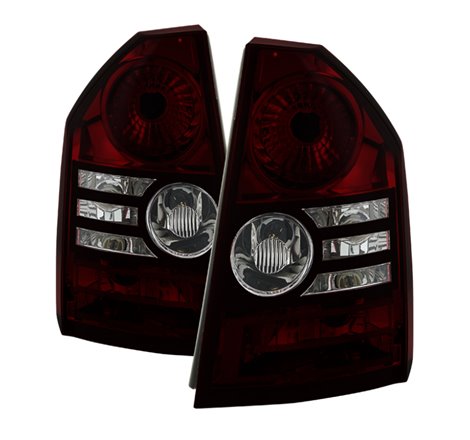 Xtune Chrysler 300 2008-2010 OEM Style Tail Lights -Red Smoked ALT-JH-C308-OE-RSM