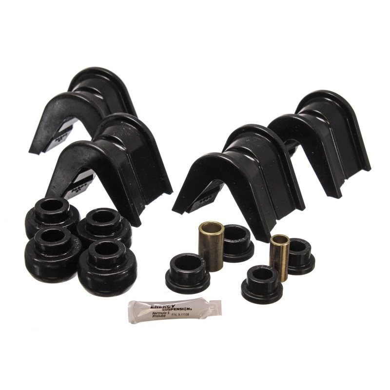 Energy Suspension 76-77 Ford Bronco/66-72 F-100/F-150 Blk 4 Deg Offset Complete 14 Pc C-Bushing Set