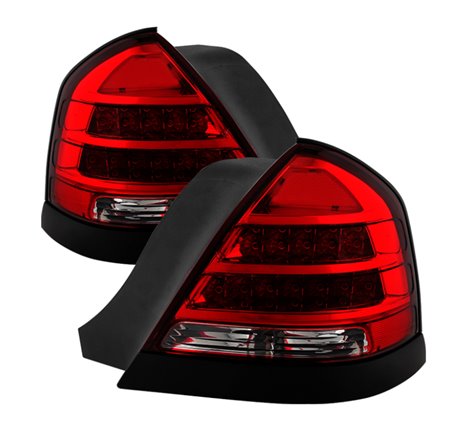 Xtune 98-11 Ford Crown Victoria LED Tail Lights -Red Clear ALT-JH-CVIC98-LED-PI-RC