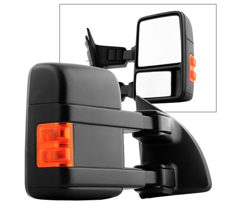 Xtune Ford Superduty 99-14 Manual Extendable Manual Adjust Mirror Amber- Right MIR-FDSD08S-MA-AM-R