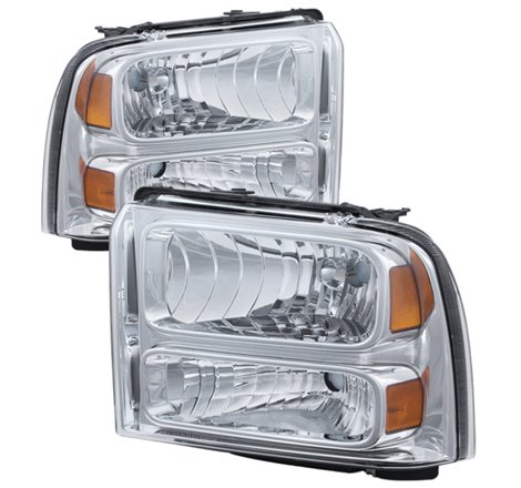 Xtune Ford F250/350/450 Super Duty 05-07 Crystal Headlights Chrome HD-JH-FS05-AM-C