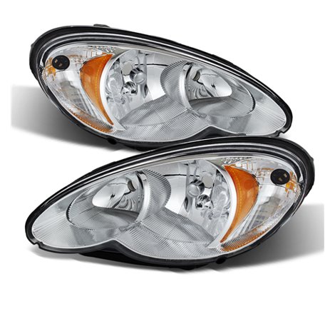 Xtune Chrysler Pt Cruiser 06-10 Halogen Only Headlights -Chrome HD-JH-CHRPT06-AM-C