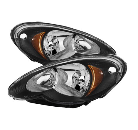 Xtune Chrysler Pt Cruiser 06-10 Halogen Only Headlights -Black HD-JH-CHRPT06-AM-BK