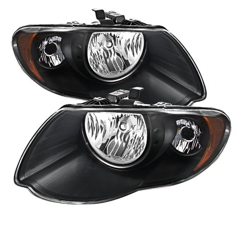 Xtune Chrysler Town & Country 05-07 Crystal Headlights Black HD-JH-CHRTC05-AM-BK