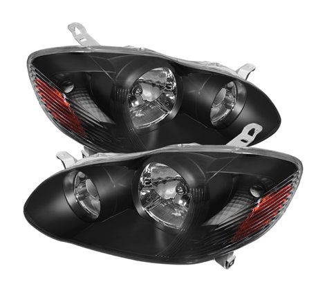 Xtune Toyota Corolla 03-06 Crystal Headlights Black HD-JH-TC03-AM-BK